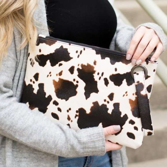 Cow Print Clutch - Picture 2 of 3